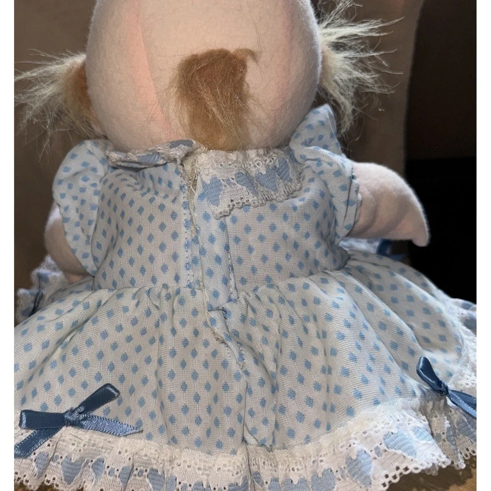 Handmade Soft Sculpture Cupie Baby Doll Girl Dress Sweater Bonnet Bloomers  12